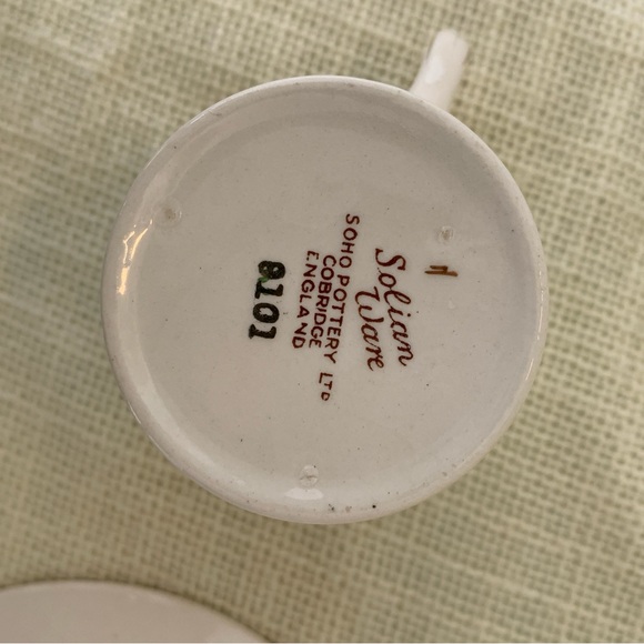 Solian Ware Simpsons Pottery Coffee Can Espresso Cup and Saucer x8 - Picture 10 of 10